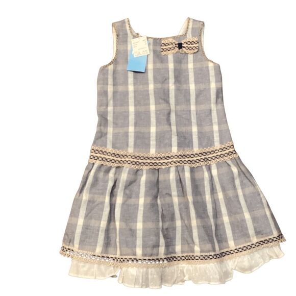 NWT Foque Cotton Linen Blend Dress Sz 10 Made in Spain - Picture 2 of 15